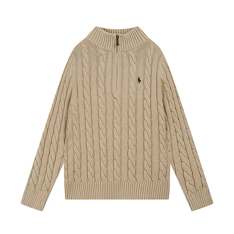 Style No. 2502 P240 Polo Ralph Lauren SS22 solid color casual micro-label embroidered half-zip sweater Color: cream blue gray card color Size: S (recommended within 120 catties) m (recommended within 140 catties) L (recommended within 160 catties) xL (recommended within 180 catties)